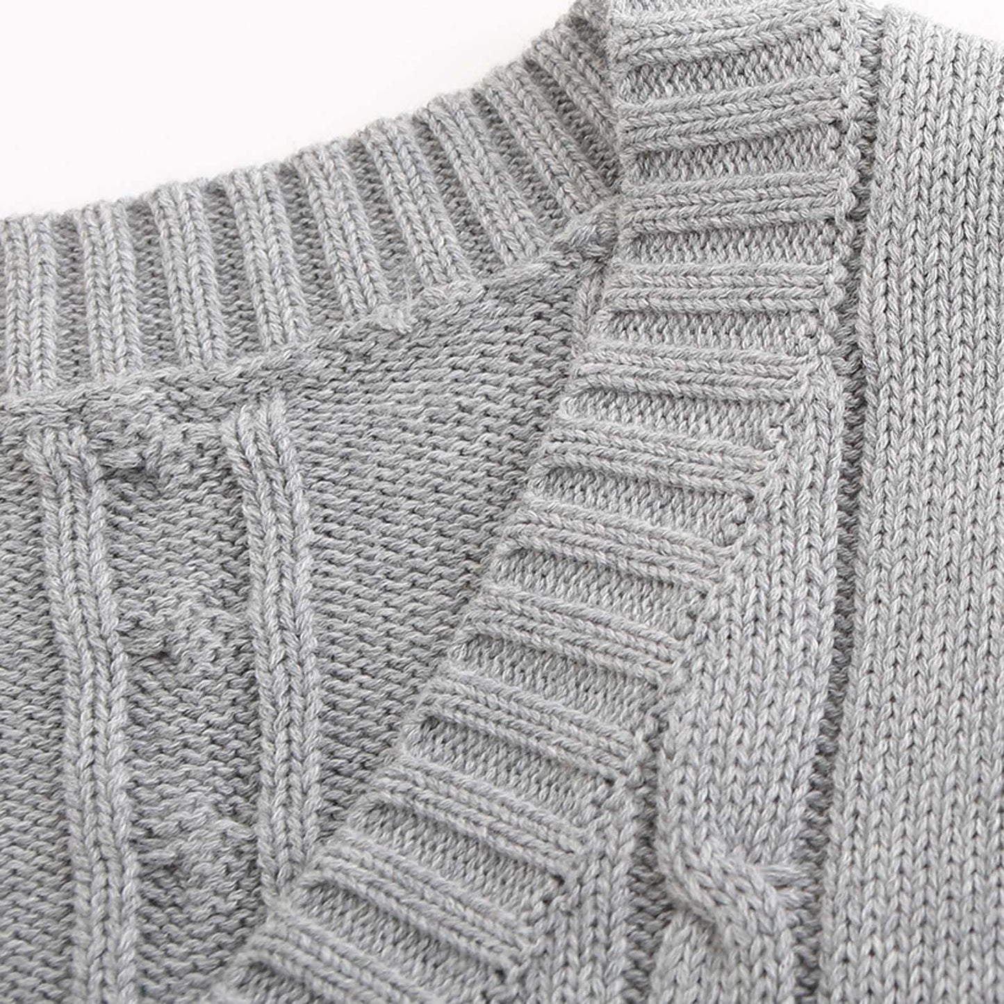 Men'S Cable Knit V Neck Relax Fit Sleeveless Knitwear Pullover Sweater Vest